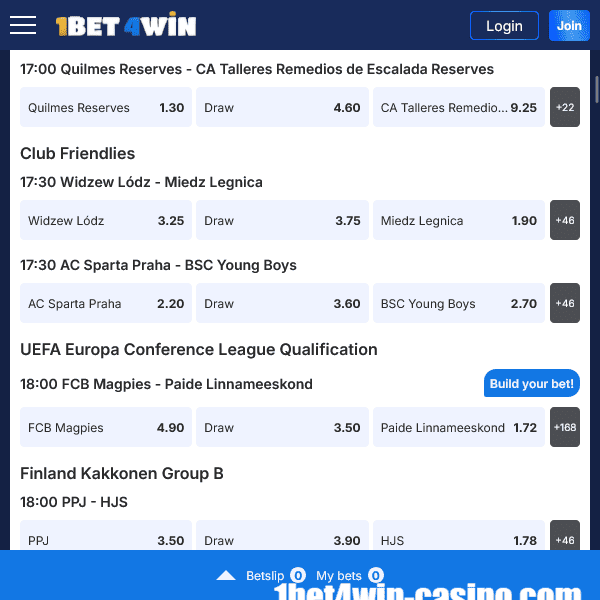Zakłady sportowe 1bet4win